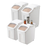 VEVOR 15Lx2 + 20Lx2 Ingredient Storage Container Airtight Kitchen Flour Bin V952-ZMXMX4G100LB8XB2XV0
