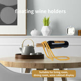 Gold Modern Floating Pearl Wine Bottle Holder Elegant Home Decor, Unique Kitchen Accessory for V888-ELOSUNG13540