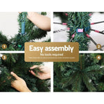 Jingle Jollys Christmas Tree 2.4M Xmas Tree Decorations Pine Needles 2100 Tips XM-TR-FULL-8F-PINE-AB