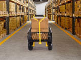 500 Lbs Steel Garden Cart, Heavy Duty Garden Wagon Cart Pullable on Wheels, Metal Yard Utility Wagon V952-ZXHYTCHH500LVP7EBV0