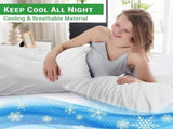 Bamo Cotton Waterproof Pillow Protector, Breathable Pillow Cover, Cooling Pillow Case Protector with V1366-AZ2-W-11166