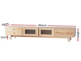 Artiss TV Cabinet Entertainment Unit Stand Storage Drawer 180CM FURNI-Q-CT02-TV180-WD-AB