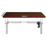 Artiss Standing Desk Motorised Sit Stand Desks Walnut 140CM HASD-114G-WHDF-WADB-140