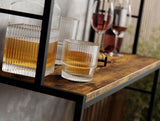 CARLA HOME Large Wine Rack for 20 Bottles with Wood Countertop and Sturdy Metal Frame LSB-36135