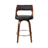 Artiss 2x Bar Stools Swivel Leather Chair 65cm BA-TW-8569-BKX2-AB