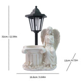 Resin Hummingbird Solar Lamp Outdoor Garden Sculpture Couple Hummingbird - Multi-color - Size 55 V1347-118-89810-MLT-55