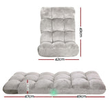 Artiss 4X Lounge Sofa Bed Flannel Fabric Grey FLOOR-SBL-M193-S-GYX4
