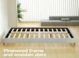 Artiss Bed Frame Queen Size Beige ZORA BED-BASE-ZORA-Q-BG-AB