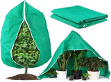 4-Pack Winter Plant Cold Protection Covers with Zipper & Drawstring - Thickened Frost Thermal V888-ELOSUNG49260