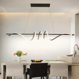 BAMDECOR A202 Modern LED Linear Pendant Lights with Dimmable LED 1.5 Meters V255-BAM-A202-1.5-BLK
