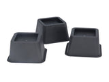 6Pcs 3 Inch Trapezoid Furniture Risers Sofa Leg Pads for Bed Table Cabinet Sofa Feet Black V1294-YM0716-3116220007911