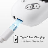 Home and Travel Sleep Aid Bundle - White Dual Mode CES Microcurrent Sleep Aid Device and Blue V888-ELOSUNG53641