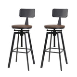 Artiss Bar Stools Kitchen Counter Chairs Vintage Metal Chairs x2 BA-TW-V17-098BACK-BKX2