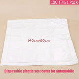 100pcs Disposable Plastic Car Seat Covers Protectors Mechanic Valet Roll V1366-AZ2-W-18551