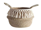 Natural Seagrass Storage Basket Foldable Woven Laundry Basket Handmade Straw Basket V1294-YM0717-10007053