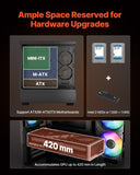 Mid-Tower ATX PC Gaming Case Computer Case with 6 x 120 mm PWM ARGB Fans V952-DNJXZT120MMAIKYPY001V9