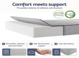 Giselle Foldable Mattress Folding Sofa Bed 4-fold Sleeping Camping Cushion Mat FOAM-MFM-LOGI-LI-GY