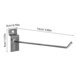 Plated Silver Iron Slatwall Hooks for Wall Phone Accessory Organization 50Pcs V1192-AZ-W-32908