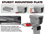 X-BULL 4x 440mm Drop Down Corner Legs Steadies Handle Steel Foot Caravan Trailer Silver V211-AUEB-CL002X2