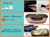 Blue Electric Lunch Box 1.5L - Portable Food Heater with 12V Car and 240V Home Plug, Stainless Steel V888-ELOSUNG56277-3