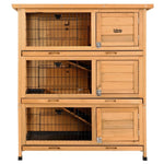 i.Pet Rabbit Hutch Chicken Coop 91.5cm x 46cm x 116.5cm Chicken Coop Large House Cage Run Wooden PET-GT-RHT1240-3L