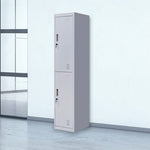 2-Door Vertical Locker for Office Gym Shed School Home Storage V63-832411