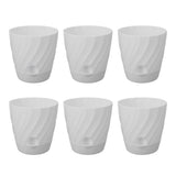 6pcs Plastic Flower Poting Plant Container Lightweight Plastic Planter for Home Balcony V1294-YM0901-3111240201712