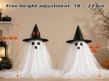 2pcs Halloween Decorations Indoor,Ghost Decor with String Lights Remote Control,Halloween Party V1107-129-29811