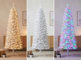 Christabelle 1.8m 6ft White Fairy Floss Christmas Tree Pre Lit RGB LED Flocked Slim 20 Modes Fe 112_WFLWF6