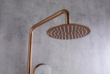 2023 Brushed Rose Gold Copper Solid Stainless Steel 304 made shower set w diverter 200 mm head V549-COPPERSHOWERSETNEW