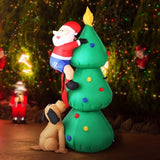Jingle Jollys Christmas Inflatable Santa Tree 1.8M Illuminated Decorations XMAS-INF-TREE-6FT