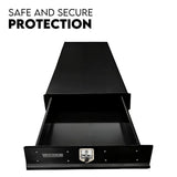 Under Tray Body Tool Box Trundle Drawer 1500 Long UTE Truck ToolBox Black V379-TRNDLBLK001505