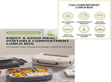 316 Stainless Steel Bento Box, 5-Compartment Leakproof Lunch Container with Insulated Bag, V1366-AZ2-W-23492