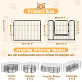 Pet Dog Playpen Puppy Exercise Cage Enclosure Fence Metal Outdoor 8 Panel V465-51030