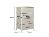 Levede Storage Cabinet Tower Chest Beige CH1050-CR