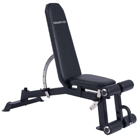 Powertrain Multi Workout Bench with Transport Wheels and Adjustable Backrest WBD-JX-190