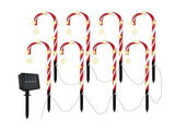 12 Pack Solar Candy Cane 8 Modes Xmas Decorations Ground Stake Outdoor Pathway Candy Cane V1294-YM0901-3119240105111