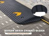 Upgraded Rubber Threshold Ramp, 3.8 cm Rise Wheelchair Ramp Doorway, Natural Curb Ramp Rated 15 tons V952-XBLYPDGB1433XBGE1V0