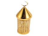 Gold Wind Lamp Handmade Retro Hollow Wind Lamp Iron Lantern for Wedding Party Decoration M V1294-YM0901-3115250011712