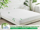 4 Piece Ultra Soft Bamboo Breathable Sheet Set -Hotel 2000TC Breathable Bed Sheets Set with 37 V1317-BAMBOO-AUK-4JT-WHITE