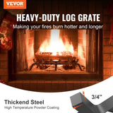 Fireplace Log Grate, 685.8mm Heavy Duty Fireplace Grate with 6 Support Legs, 19.05mm Solid V952-ZTXYMP34X342740JUV0