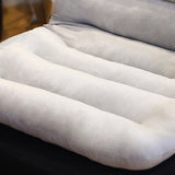 SOGA Grey One Piece Siamese Cushion Office Sedentary Butt Mat Back Waist Chair Support Home Decor SCUSHION051