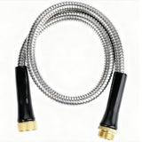 2X Short Garden Hose 3ft X 5/8 Inch, for Hose Reel Faucet,Stainless Steel Metal Leader Hose V1369-AZ3-W-11559