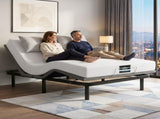 Artiss Queen size bed frame & Giselle Bedding Mattress Queen Combo, adjustable bed Base for Snoring EAB-8183-PURE-20-Q
