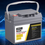 Giantz AGM Deep Cycle Battery 12V 50Ah Box Portable Solar Caravan Camping BATTERY-C-AGM-50