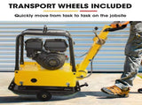 BAUMR-AG 185kg Reversible Vibratory Plate Compactor, Commercial 9HP 270cc, 500x700mm, Wheel Kit, for V219-COMPLTBMR95A