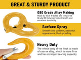 2SET 3.15T Sling Hook Heavy Duty Hammerlock/Slip Hook Kit With Swivel Winch & Safety Latch- Yellow V1181-SH-315T-YE