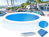 Insulation foil for outdoor pools - 2.4 m diameter - Blue - 1 piece V1188-ZXY-10901