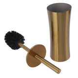 Household Toilet Brush Kit Bathroom Stainless Steel Golden Toilet Brush with Brush Holder Small V1294-YM0901-3112230040811