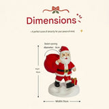Santa Claus Resin Storage Ornament - 15cm Festive Desktop Organiser with Sack Holder for Pens, Keys V888-ELOSUNG53533